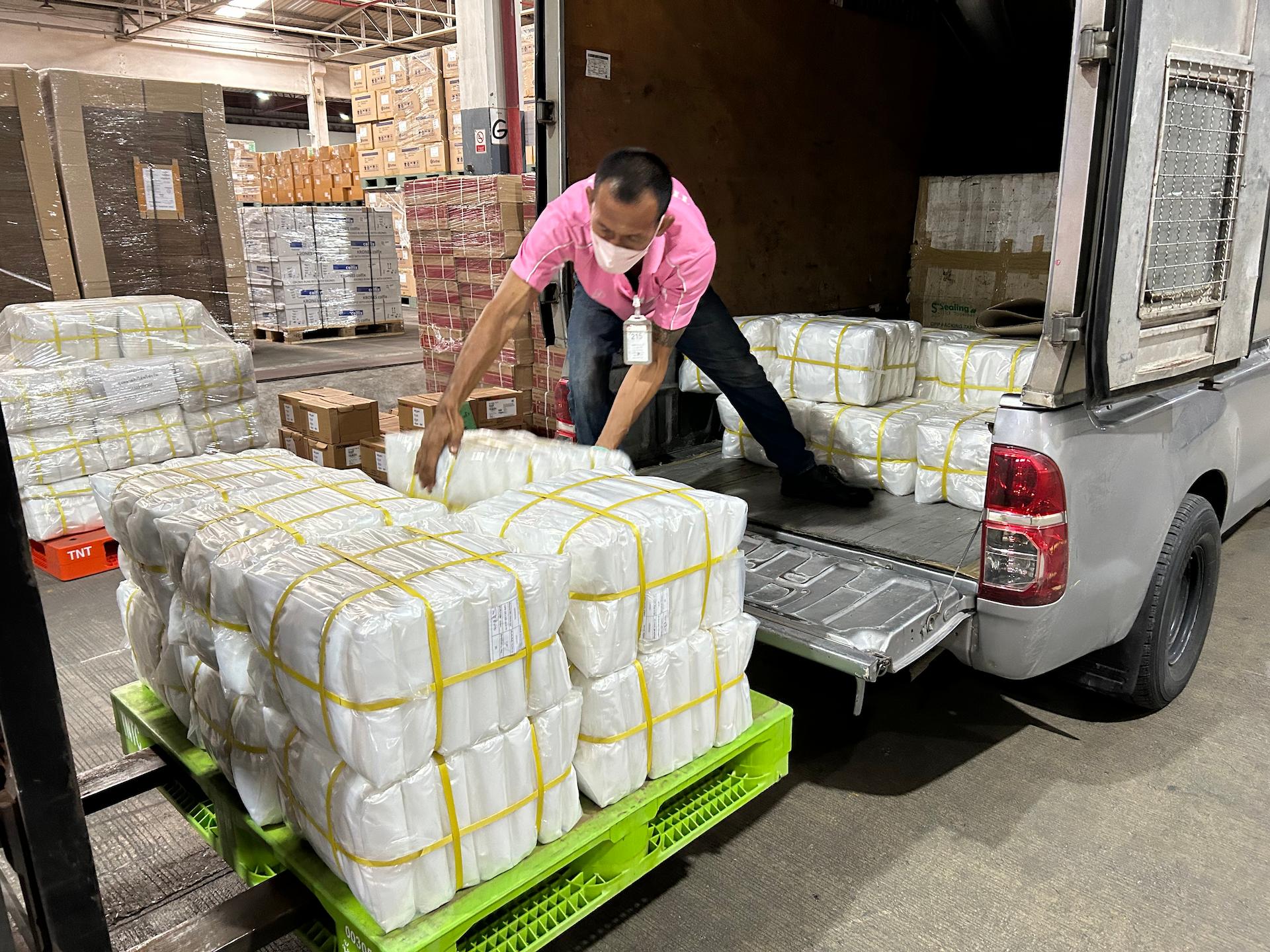 ถุงพลาสติกสำหรับอุตสาหกรรม ในระหว่างขนส่งสินค้า